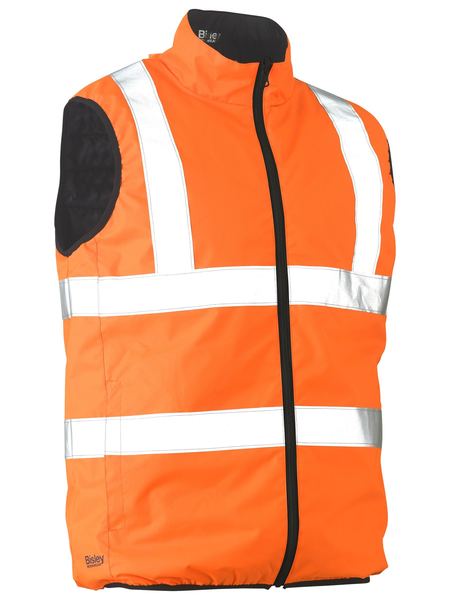 Taped Hi Vis Reversible Puffer Vest - BV0330HT - Bisley Workwear