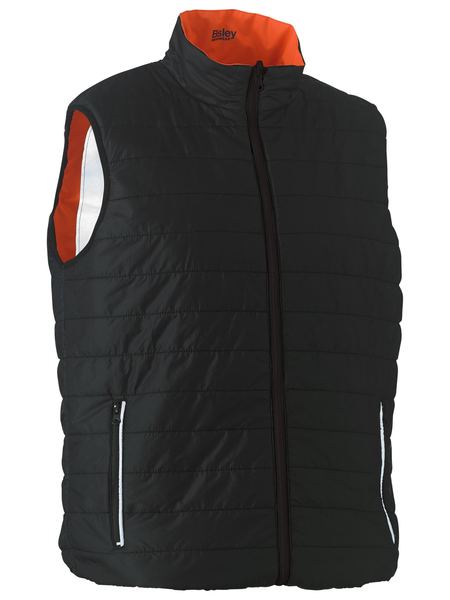 Taped Hi Vis Reversible Puffer Vest - BV0330HT - Bisley Workwear