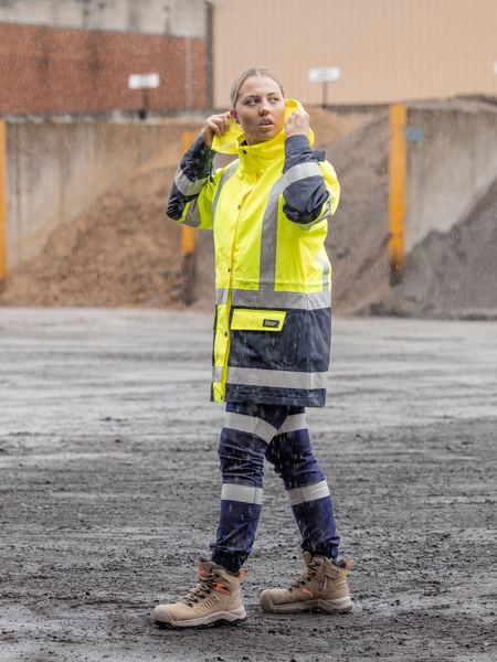 Women's taped hi vis 5 in 1 rain jacket - BKL6975 - Bisley Workwear