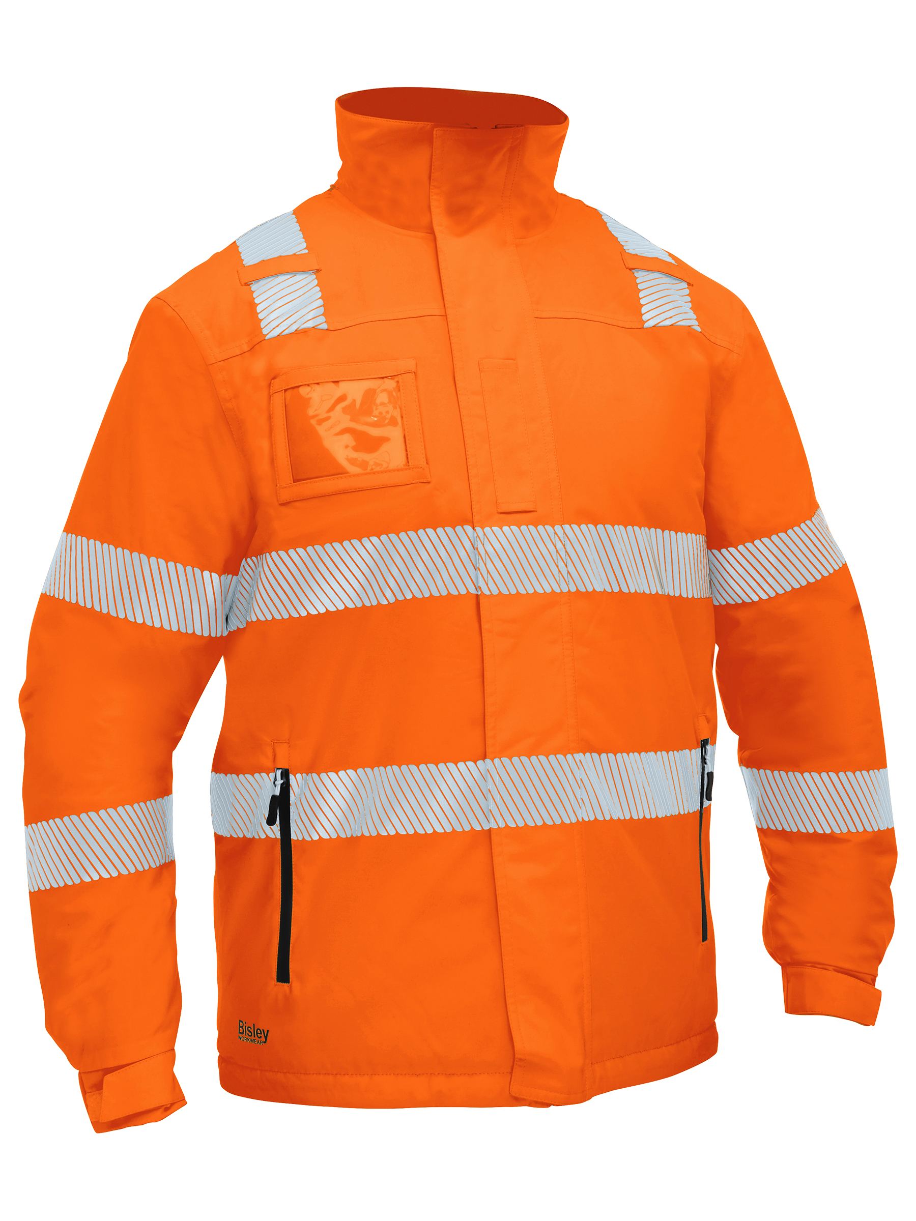 Taped hi vis heated jacket with hood BJ6842T Bisley Workwear