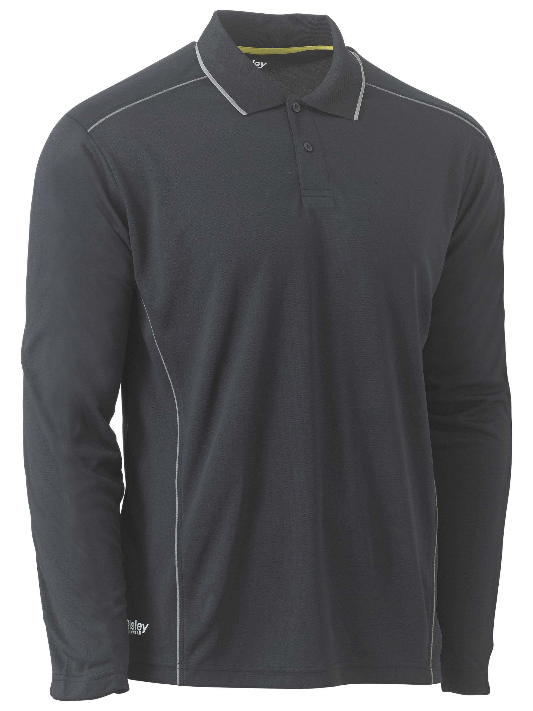 Cool mesh long sleeve polo shirt with reflective piping - BK6425 ...