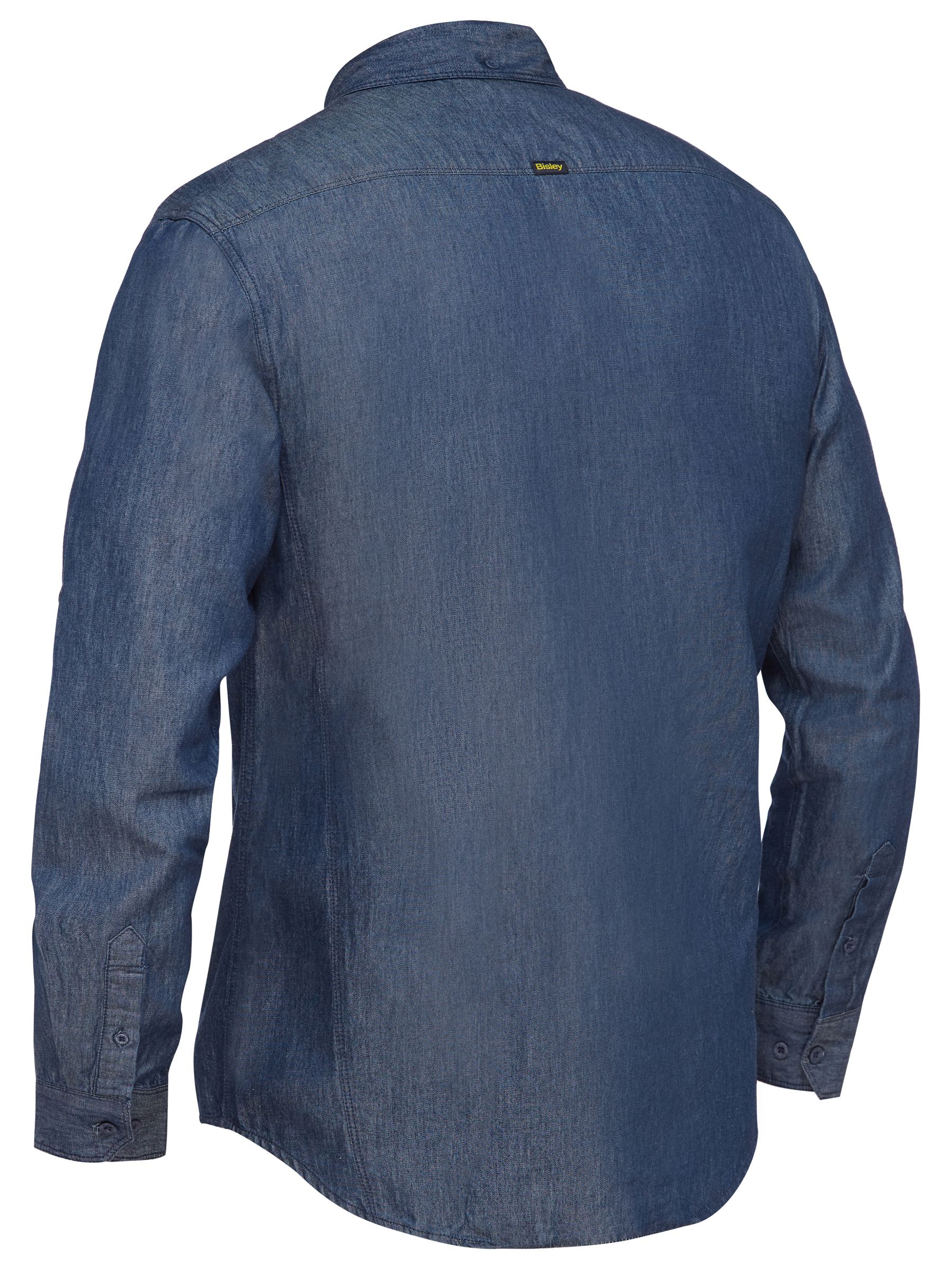 Mens long sleeve denim work shirt BS6602 Bisley Workwear