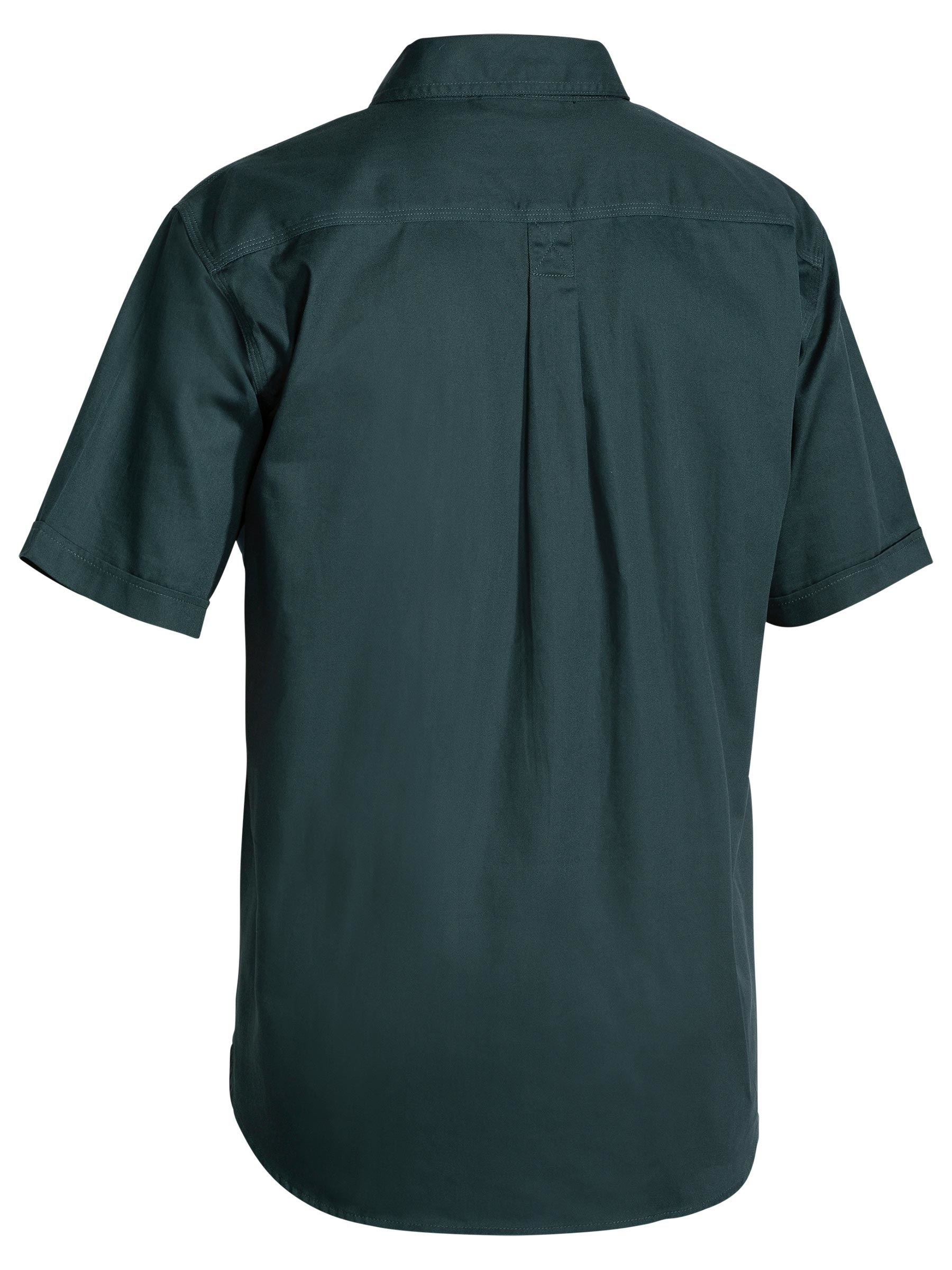Closed Front Cotton Drill Short Sleeve Shirt - BSC1433 - Bisley Workwear