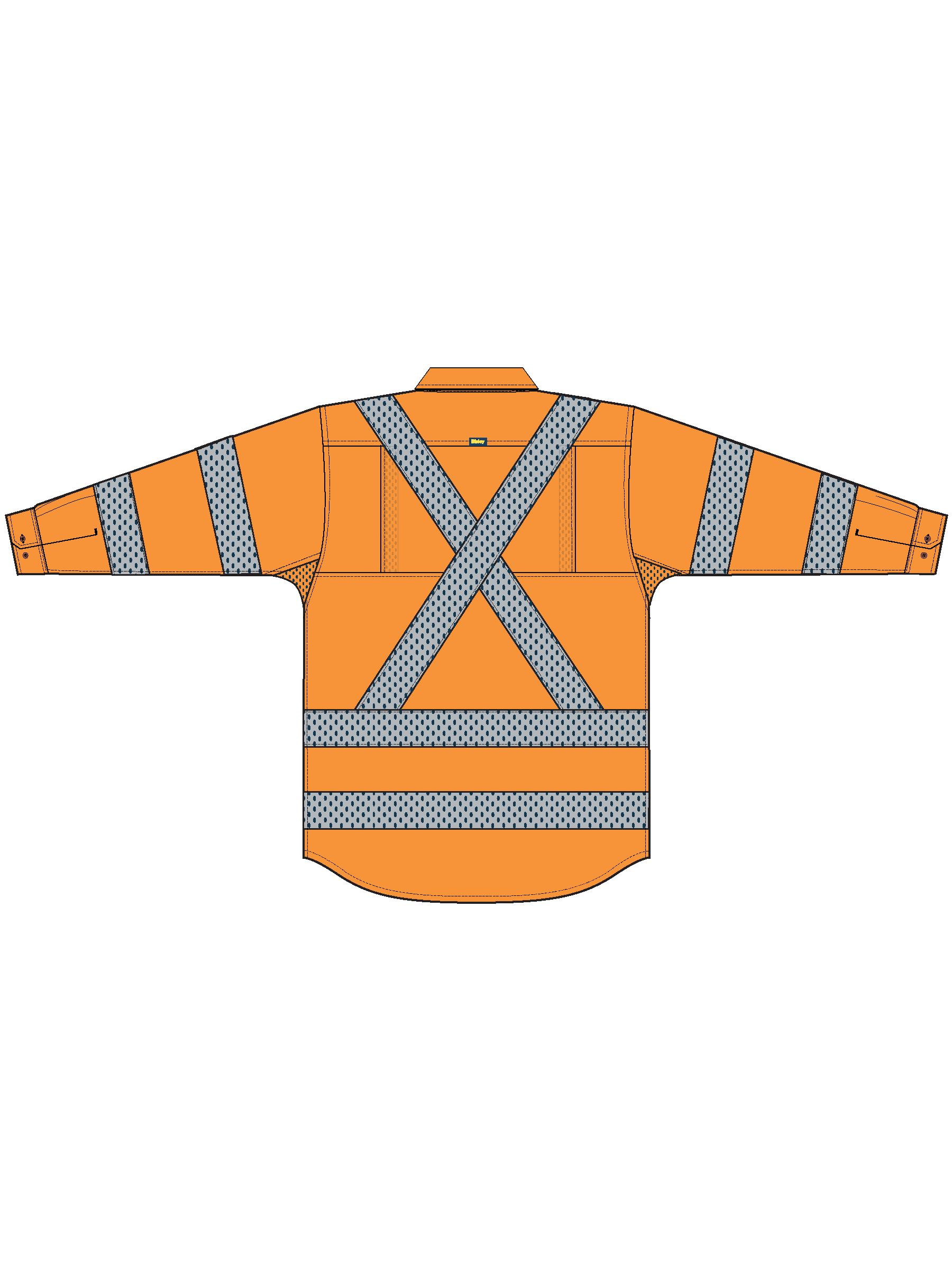 Taped Hi Vis Closed Front Drill Shirt main image 1