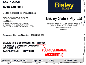 Sample of Bisley Invoice